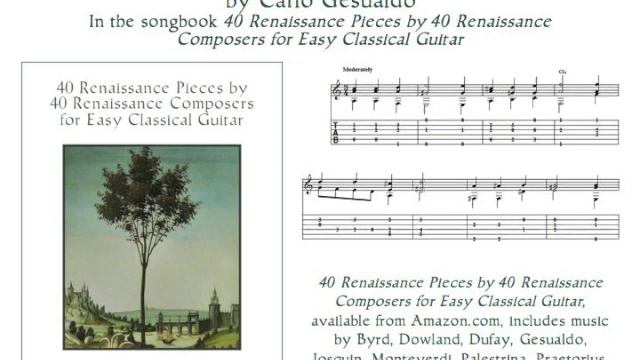 GAGLIARDA DEL PRINCIPE DI VENOSA by Carlo Gesualdo (Easy Classical Guitar) смотреть онлайн