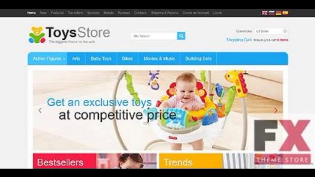 Preview White Toy Store osCommerce Template by Hermes osCo смотреть онлайн