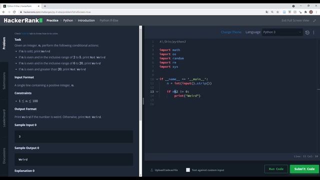 Python HackerRank Challenge #2 "Python If-Else" смотреть онлайн