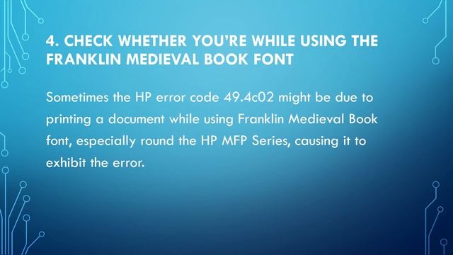 How To Fix 49.4c02 Error On Your HP Printer