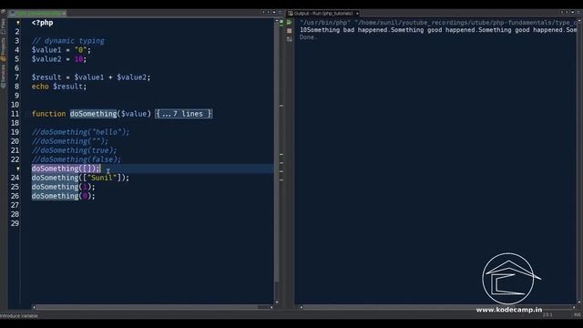 Php Core : 07 : Dynamic Typing & Type Conversion смотреть онлайн
