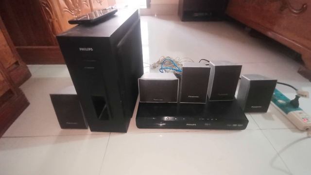 Philips home theater amplifier Panasonic speaker and sub woofer sound check #sb-fs341,#sb-pc340 смотреть онлайн