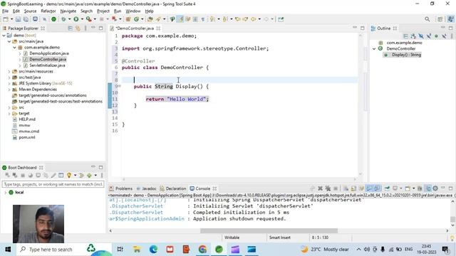 #springboot Spring Boot Hello World simple example смотреть онлайн