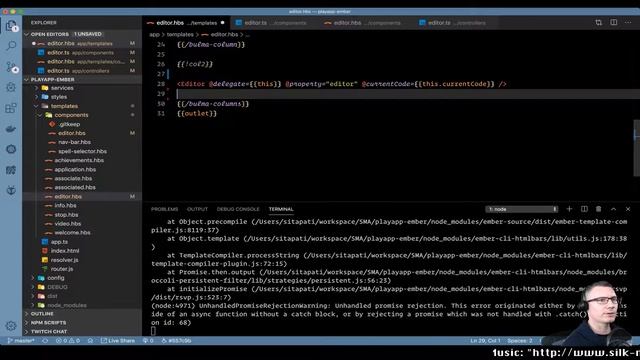 Building a 2-way data-binding Monaco editor component with Ember.js 3.13 Octane preview - Part 2 смотреть онлайн
