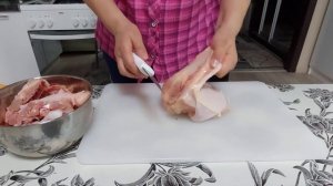 Разделка курицы ножом Tramontina Professional Master 24601/085