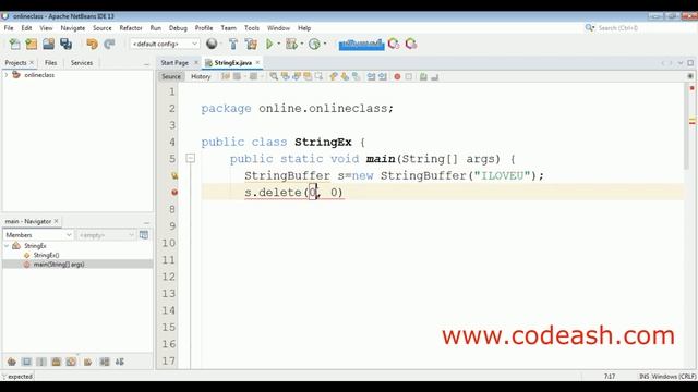 StringBuffer delete() Method in Java | How do I remove a character from a StringBuffer in Java смотреть онлайн