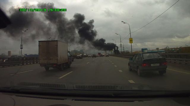 Дым на мосту возле Балашихи смотреть онлайн
