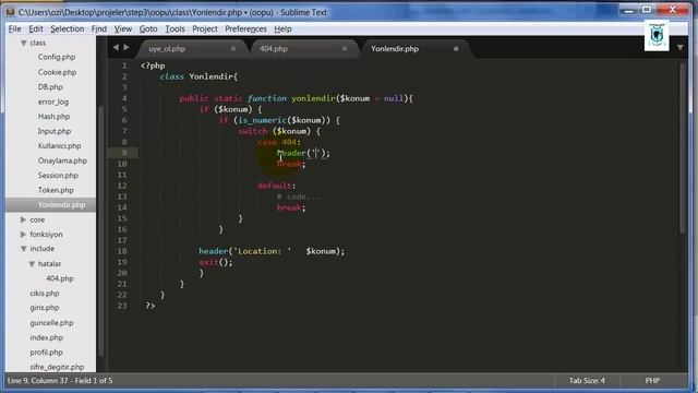 OOP – Nesne Tabanlı Php – Yönlendirme Metodu – Ders 38 смотреть онлайн