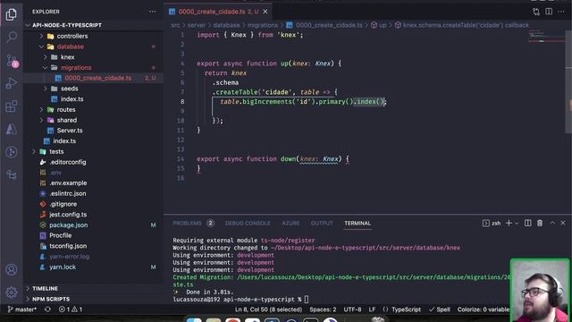API Rest, Node e Typescript: #20 - Como criar MIGRATIONS com KNEX, NODE e TYPESCRIPT смотреть онлайн
