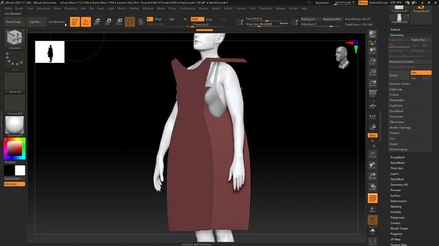 Видеоурок ZBrush: Как быстро создавать одежду (spotlight clothing) смотреть онлайн