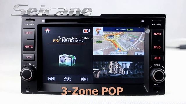 2006 2007 2008 Kia Ceed car stereo GPS radio support 3-zone POP 1080P HD video play смотреть онлайн