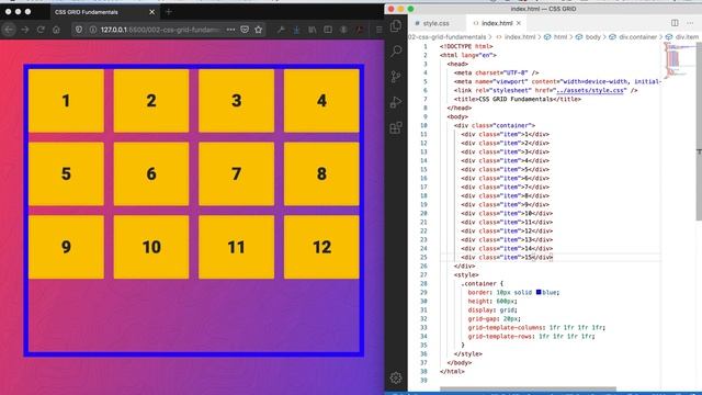 CSS GRID Layout - Занятие #4 - работа с размерами элементов. смотреть онлайн