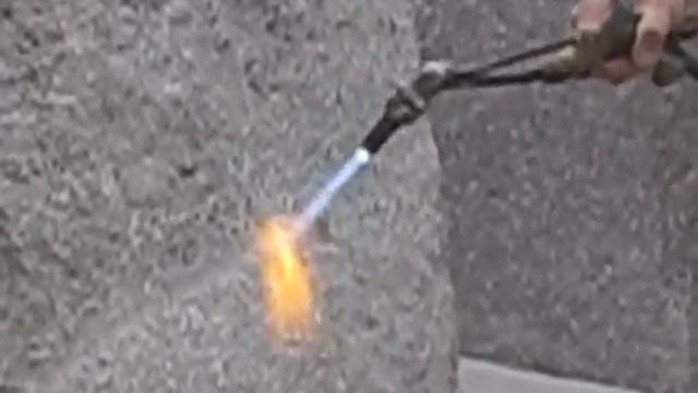 Обработка гранита газовой горелкой 1 смотреть онлайн