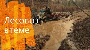 Испытали телегу лесовоз на базе мотоблока Нева МБ23 Шеврале Нива в помощь