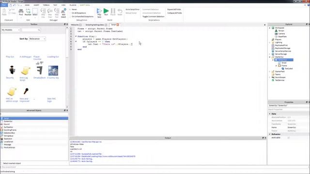 Roblox Scripting Tutorials# 4 "Player Counter" смотреть онлайн