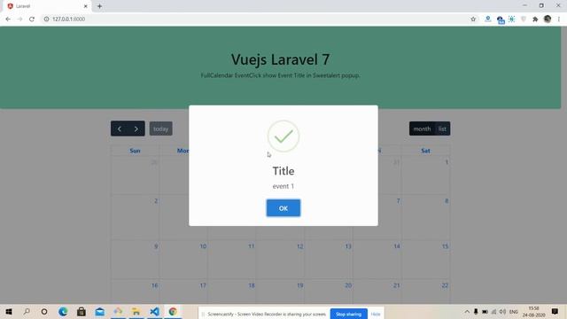Vue laravel Full Calendar Event Click Get Event Title inside Sweetalert смотреть онлайн