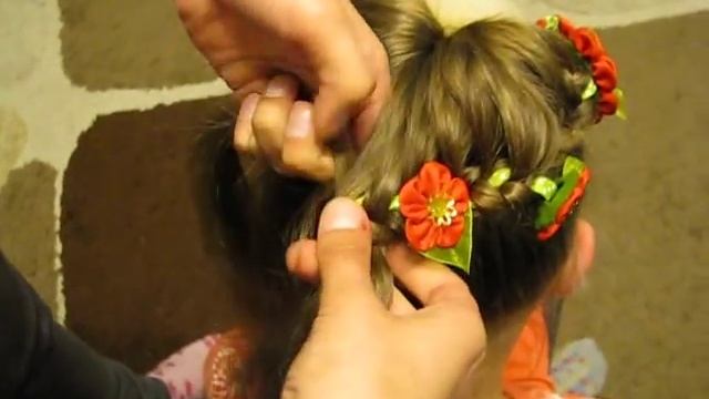 Зачіска з лентою канзаши. Прическа с лентой канзаши смотреть онлайн