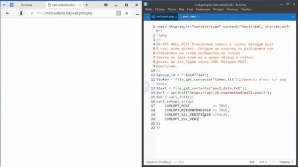 VK API WALL.POST Отправляем запись в группу методом post