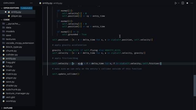 Minecraft clone in Python tutorial EP12b: Collisions & Physics (part 2) смотреть онлайн