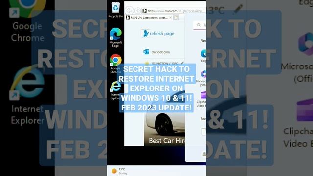 Secret Hack To Get Internet Explorer Back in Windows 10 & Installed in Win 11. February 2023 Update смотреть онлайн