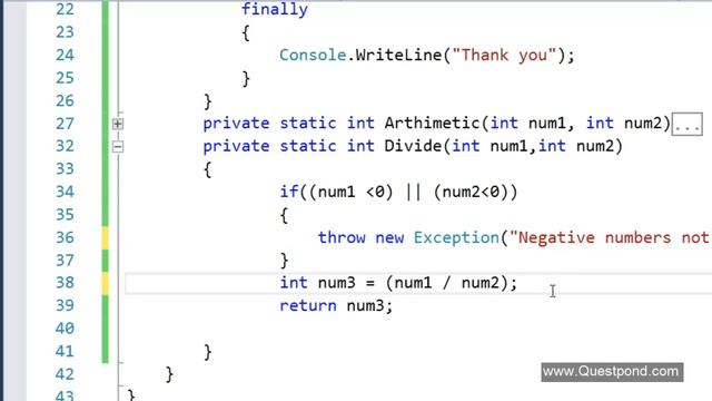 Exception Handling in C# step by step using example смотреть онлайн