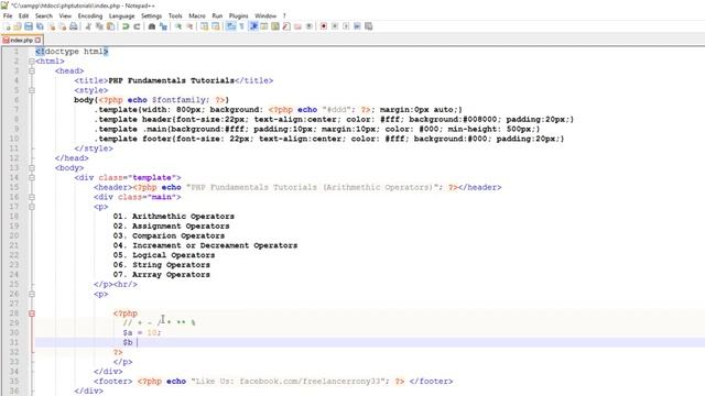 PHP Fundamentals Part-10: PHP Arithmetic Operators смотреть онлайн