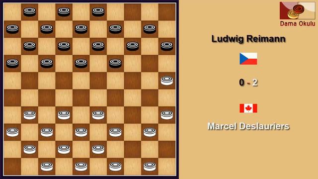 Marcel Deslauriers (CAN) - Ludwig Reimann (CZE). Draughts World Championship. 1964. смотреть онлайн