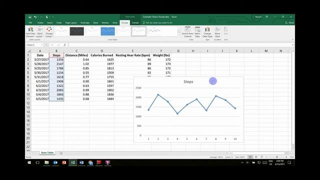 Excel Fitness Tracker Tutorial