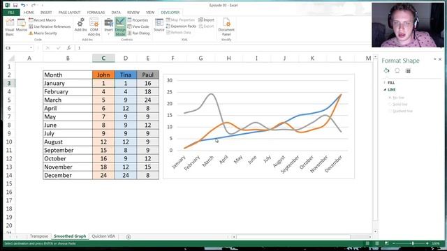 Weekly Excel Hacks - Episode 03 - Transpose/Smooth Graphs/Speed up code смотреть онлайн
