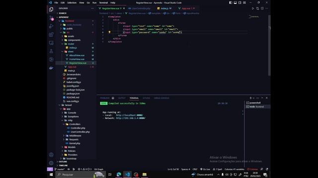 Como criar um projeto em vue, e consumir api em Laravel смотреть онлайн