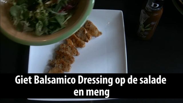 Krokante Jonge Salade Met Gevogelte En Balsamico Dressing