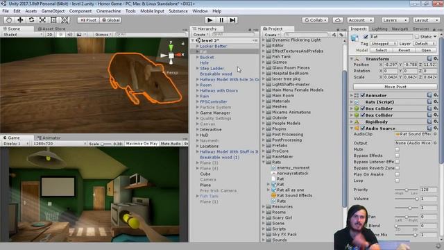 Making Horror Game (Who Am I ?) Pt 6 Rat Modeling & AI + Adding Decay !!! смотреть онлайн