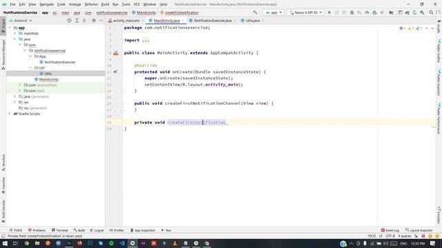 Create Simple Notification with Notification channel best practices part 1 in Android Studio Java смотреть онлайн