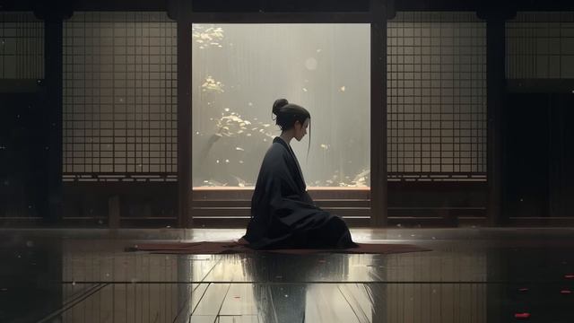 Alone - Relaxing Japanese Flute Music With Water Sounds For Inner Peace