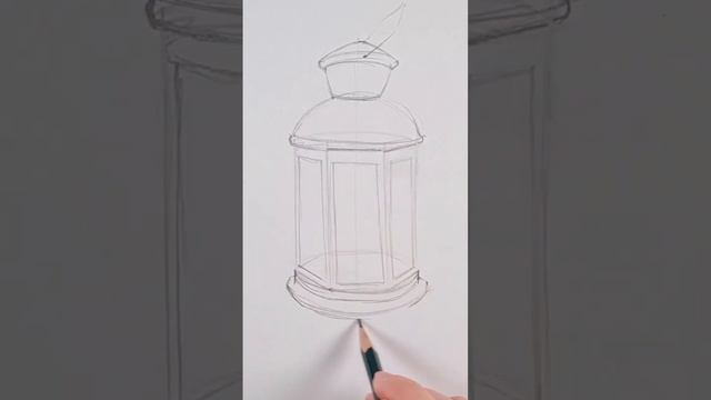 Учимся РИСОВАТЬ ФОНАРИК со свечкой #рисунки смотреть онлайн