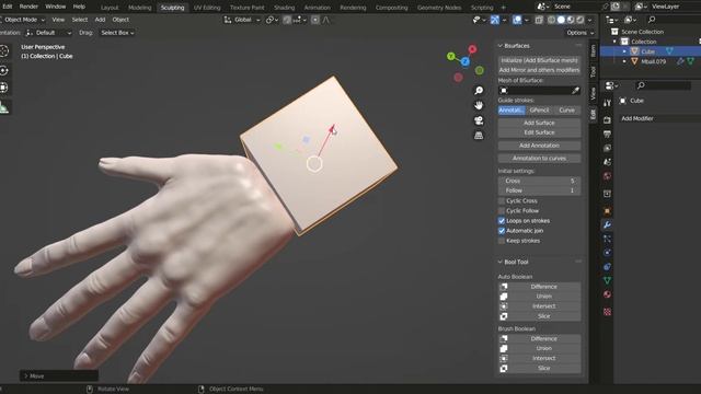 Урок по обрезанию объекта в Blender v 3.3 смотреть онлайн