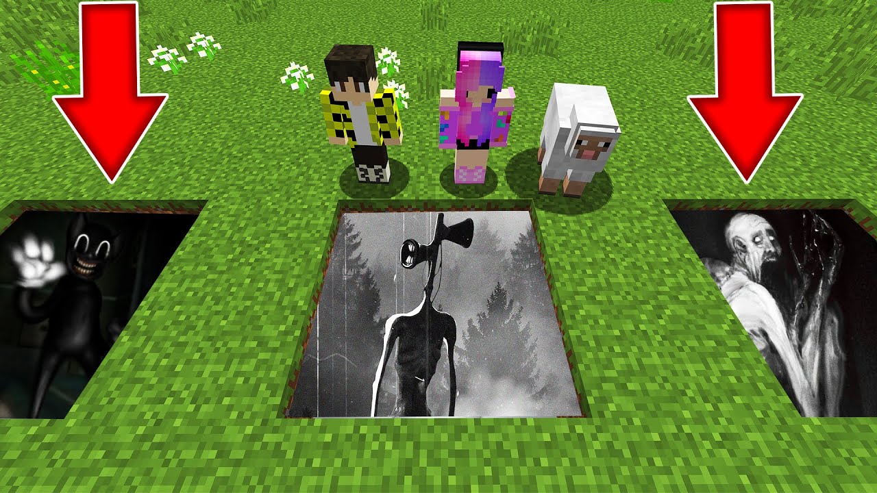НУБ И ДЕВУШКА ПРО ПРОТИВ ЯМЫ СИРЕНОГОЛОВЫЙ или МУЛЬТЯШНЫЙ КОТ или СКРОМНИК SCP 096 В МАЙНКРАФТ смотреть онлайн