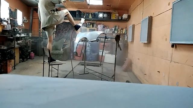 Покраска крыла авто ногой смотреть онлайн