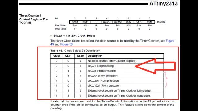 Прерывание по переполнению таймера на ассемблере для ATtiny2313 смотреть онлайн
