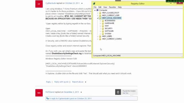 How to disable security warning "Your current security settings put your computer at risk" смотреть онлайн