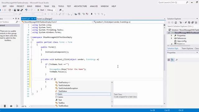 C# Before Saving the data Validate each textbox смотреть онлайн