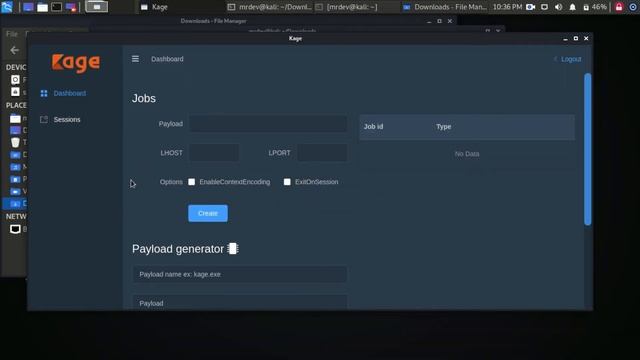 Kage: Graphical User Interface for Metasploit Meterpreter and Session Handler смотреть онлайн