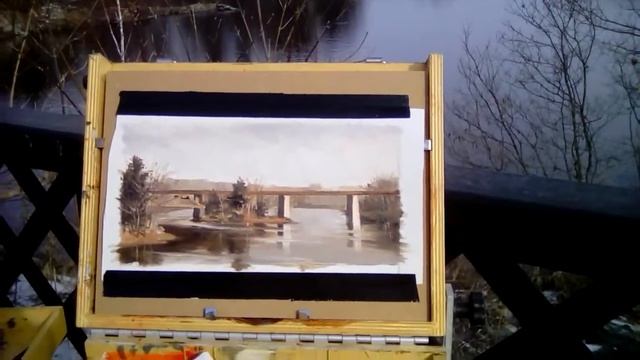 Plein air - oil painting value sketch смотреть онлайн