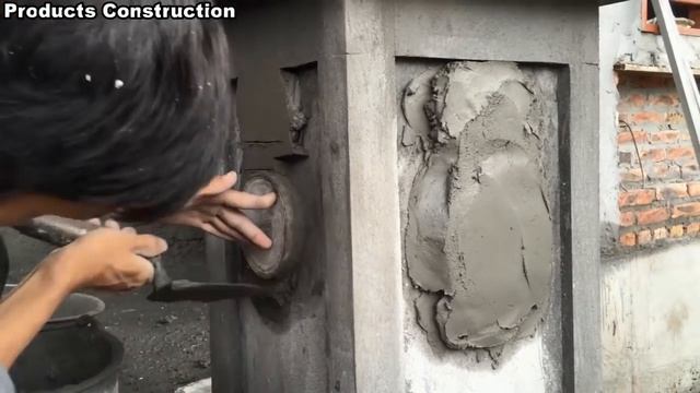 Construction Technology - Rendering Sand And Cement In To The Column Foot, Construction Daily смотреть онлайн