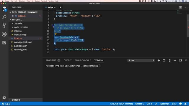 Typescript: mapped type modifiers смотреть онлайн