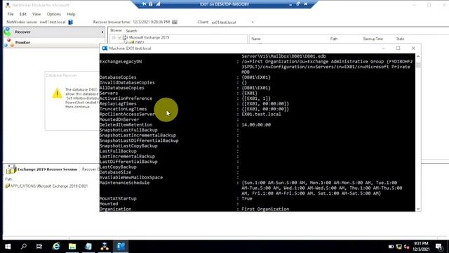 Microsoft Exchange server 2019 backup and recovery with Dell EMC Networker 19.5 part 3 смотреть онлайн