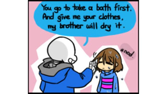 Sans X Frisk Undertale Comic Dub смотреть онлайн