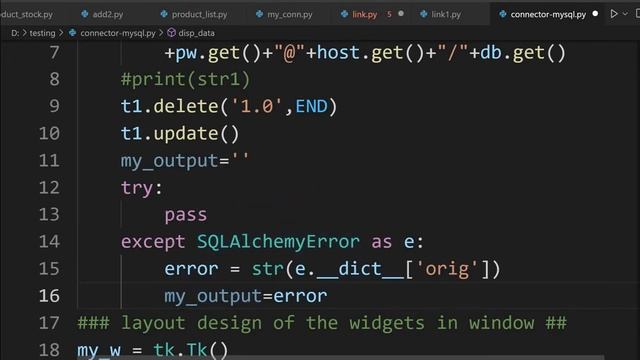Tkinter to accept user access details as input and connect to MySQL database to get list of tables смотреть онлайн
