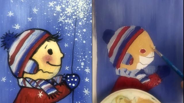 Новогоднее желание. Рисование гуашевыми красками. смотреть онлайн