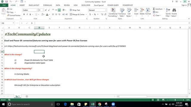 #TechCommunityUpdates - Power BI DataSet For Pivot Table смотреть онлайн